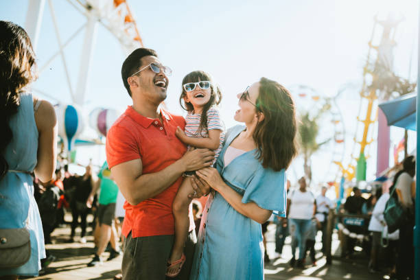 Family at a community fair